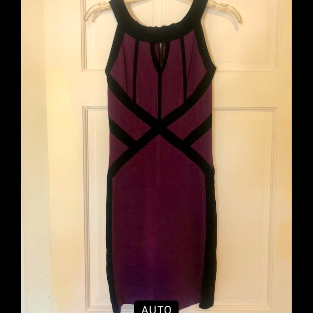 Cocktail Dress - Plum/Black